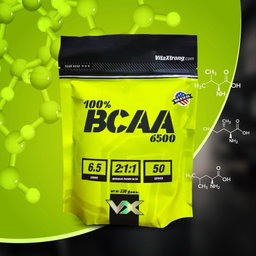 VITAXTRONG™ 100% BCAA 6500 Pure Powder (330g | 50 Servings) | 6,500mg BCAA 2:1:1 • Muscle Recovery, Endurance & Anti-Catabolic Support [VX]