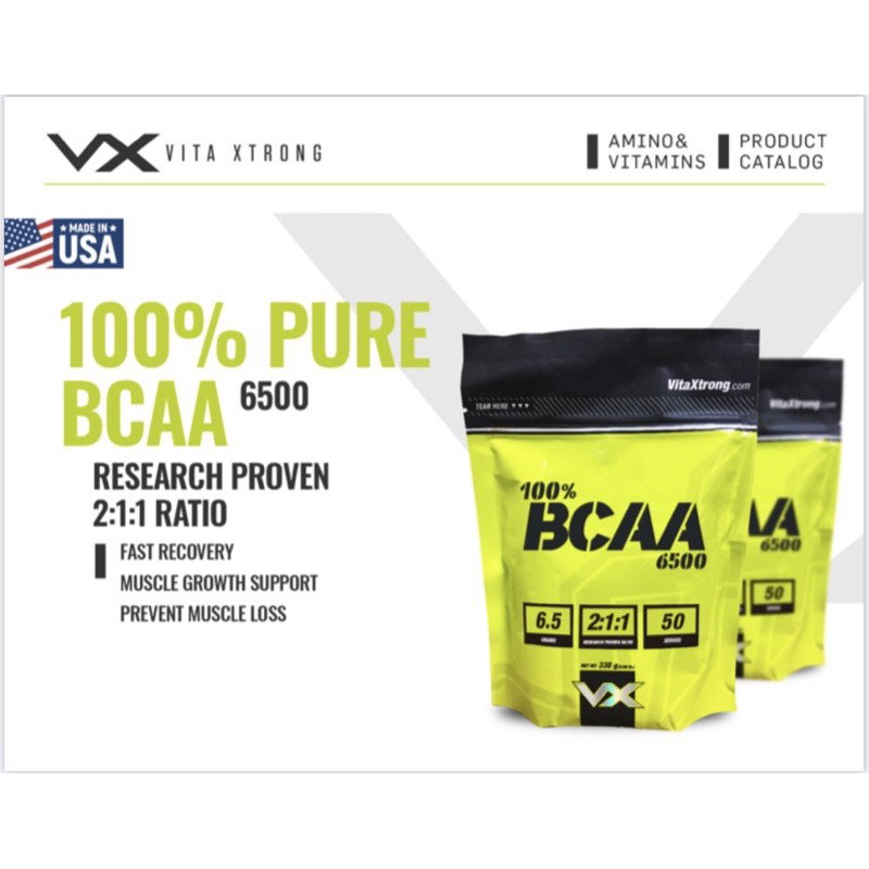 VITAXTRONG™ 100% BCAA 6500 Pure Powder (330g | 50 Servings) | 6,500mg BCAA 2:1:1 • Muscle Recovery, Endurance & Anti-Catabolic Support [VX]_11