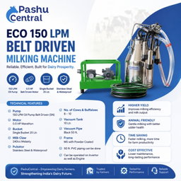 ECO 150 LPM BELT DRIVEN MILKING MACHINE