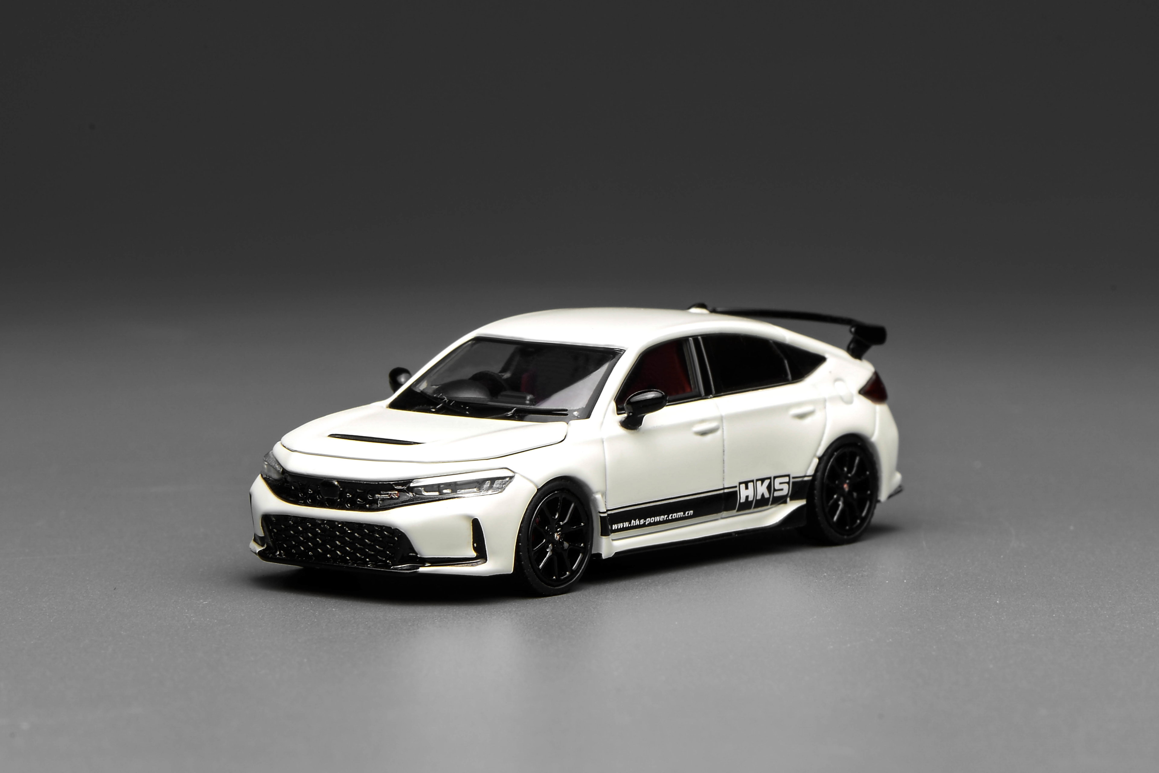 MOTOR HELIX MODEL 1/64 HONDA CIVIC TYPE-R (FL5) - HKS CHAMPIONSHIP WHITE_1