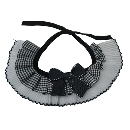 Pleated plaid drool towel  _0