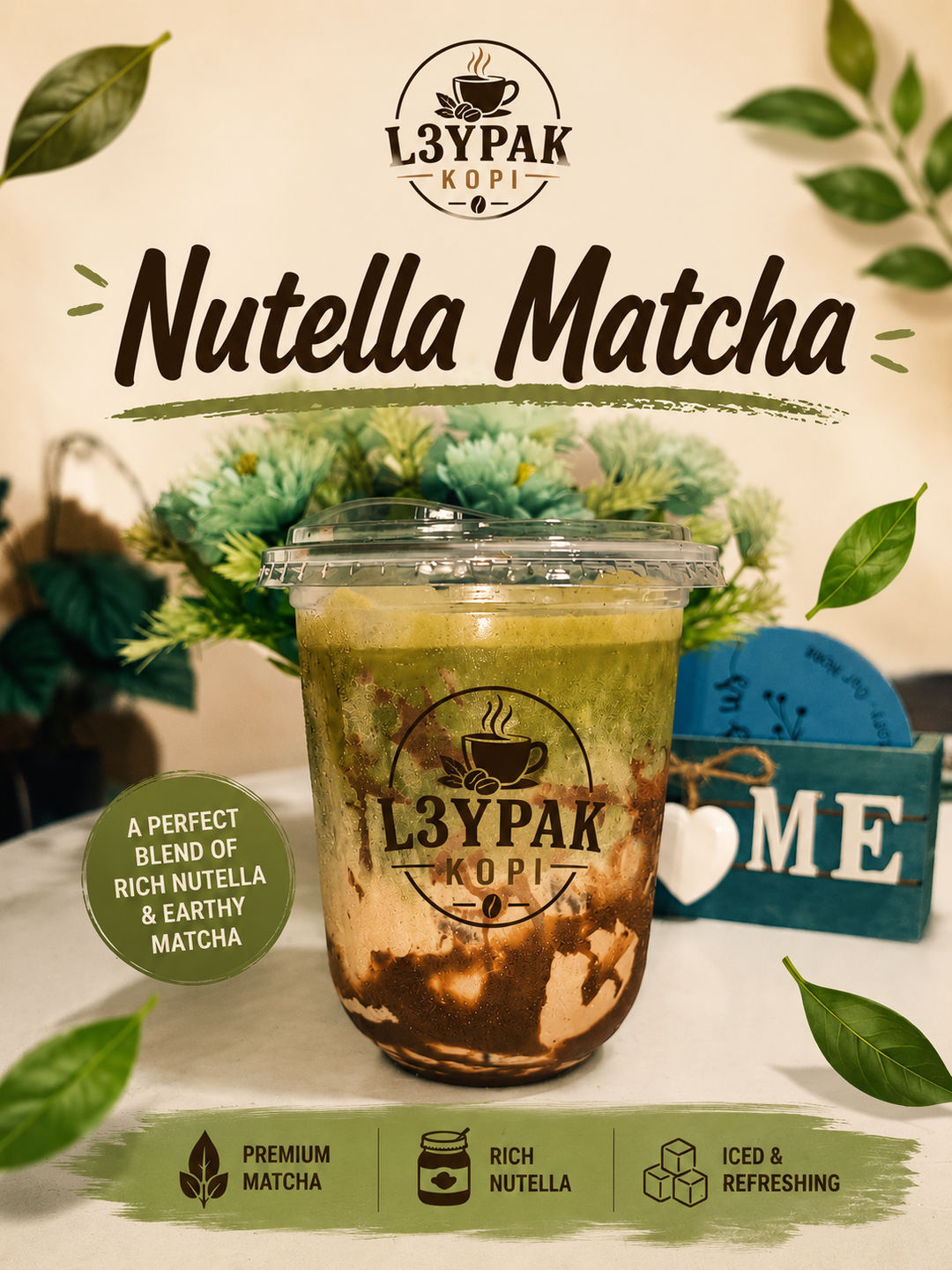 Iced Nutella Matcha