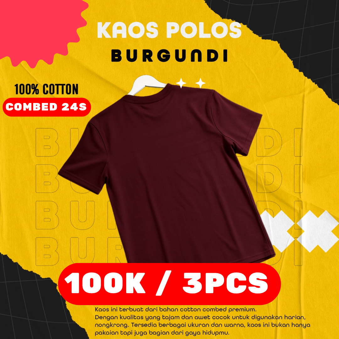 Burgundy 24s Dewasa - Promo 100k/3Pcs