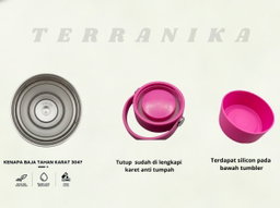 TERRANIKA Tumbler Stainless Steel 1200ml - Botol Minum Premium Jumbo Anti Bocor.