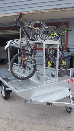 REMOLQUE PARA 10 BICICLETAS SUSPENDIDAS 