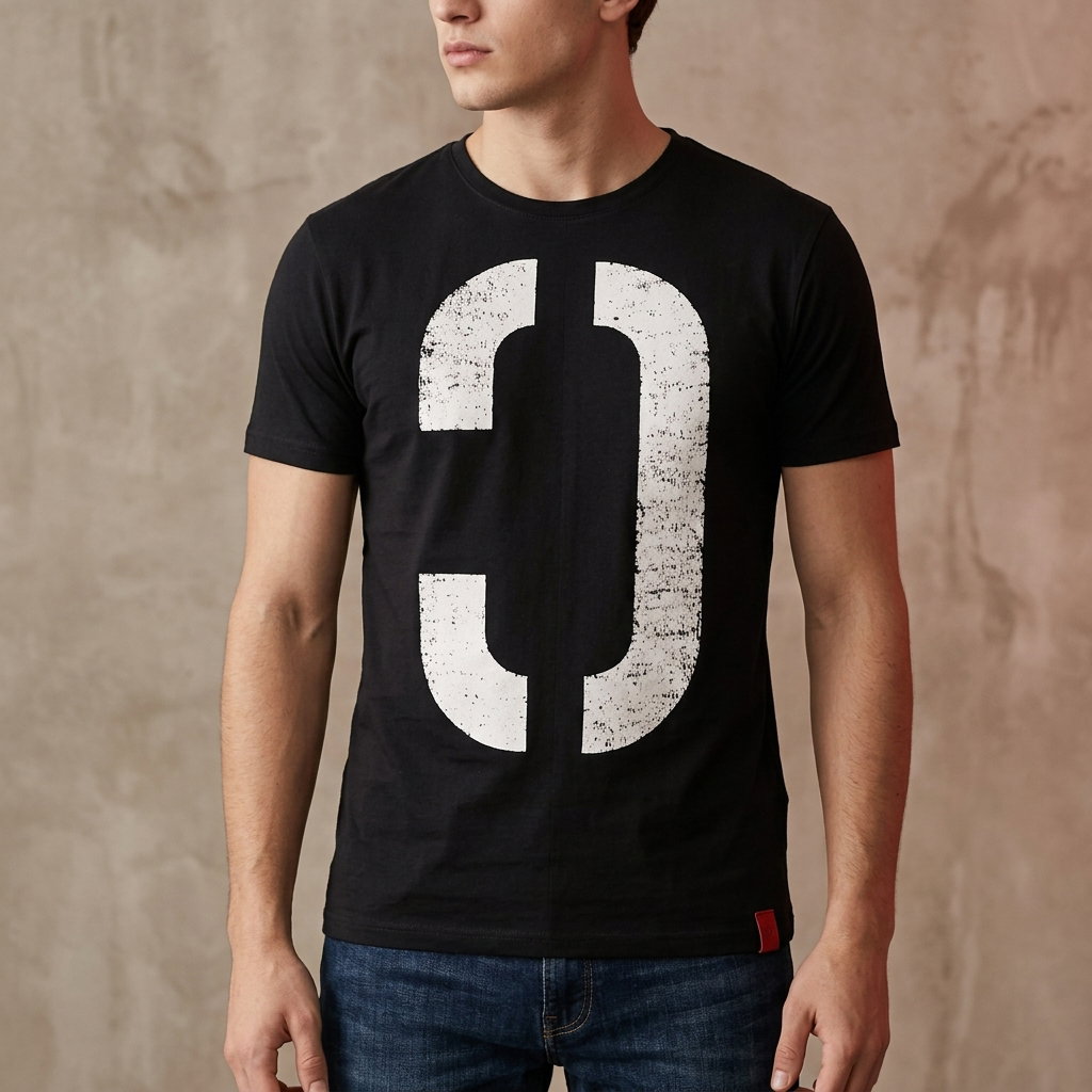 Denim & Devils Black Printed T-Shirt