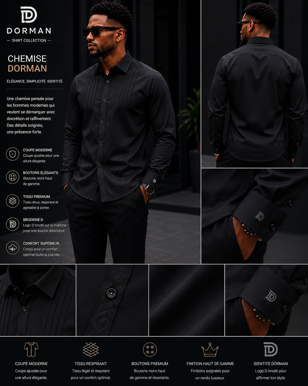 chemise noir