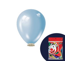 GLOBO #9 AZUL CIELO PAYASO BSA C/50 PZS