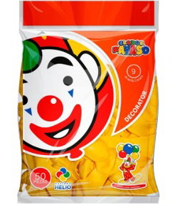 GLOBO #9 AMARILLO CANARIO PAYASO BSA C/50 PZS