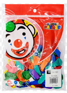 GLOBO #5 SURTIDO FIESTA PAYASO BSA C/100 PZS