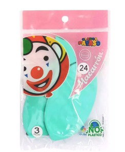 GLOBO #24 MACARRON MENTA BSA C/3 PZS_0