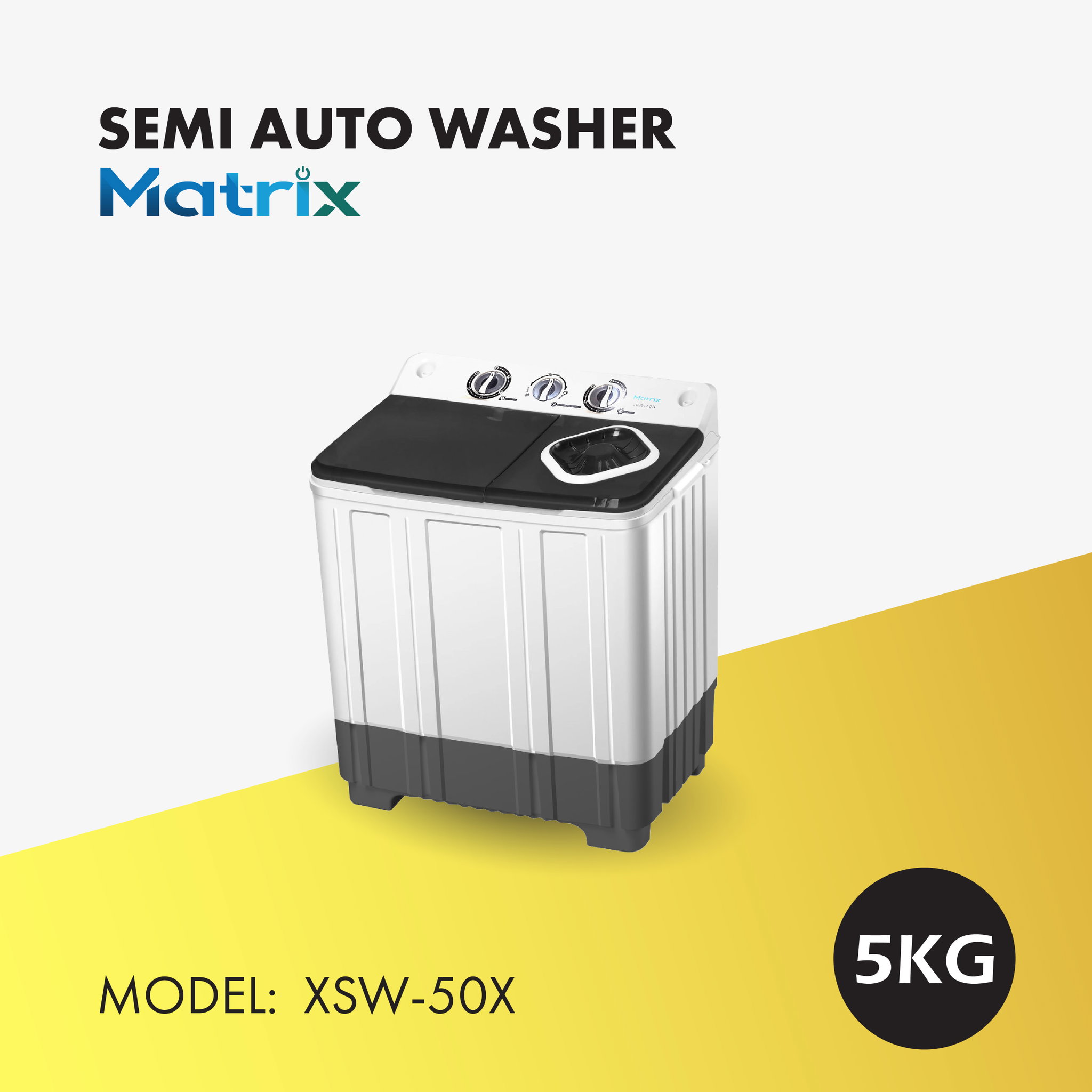 MATRIX SEMI-AUTO WASHING MACHINE 5KG (XSW-50X)_0
