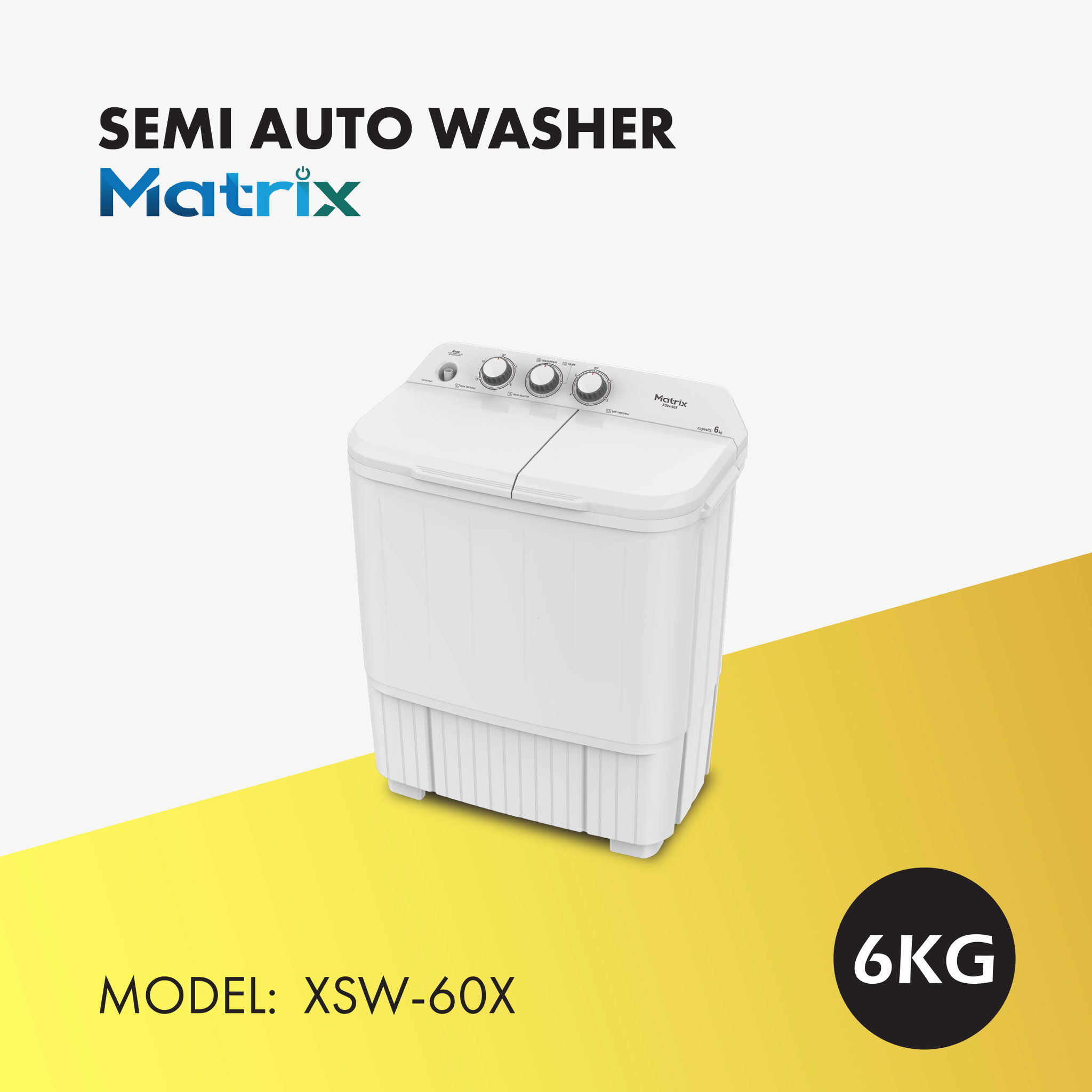 MATRIX SEMI-AUTO WASHING MACHINE 6KG (XSW-60X)_0