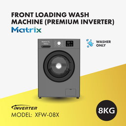 MATRIX INVERTER FRONT LOAD WASHING MACHINE 8KG (XFW-08X)