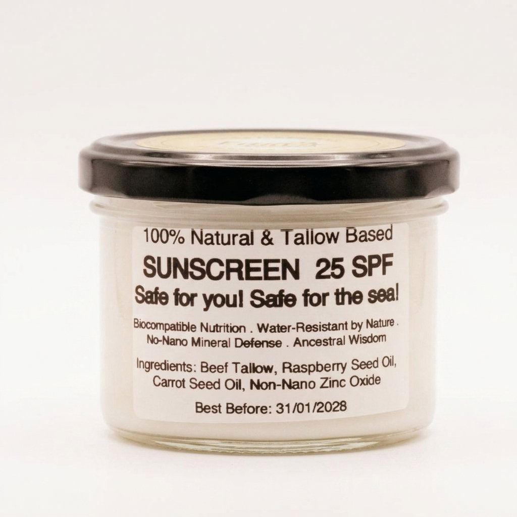 Tallow Sunscreen (200ml) - 100% Natural Sun Protection 25 SPF_0