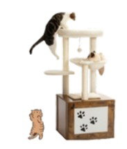 Emily pets Cat Tree  _0
