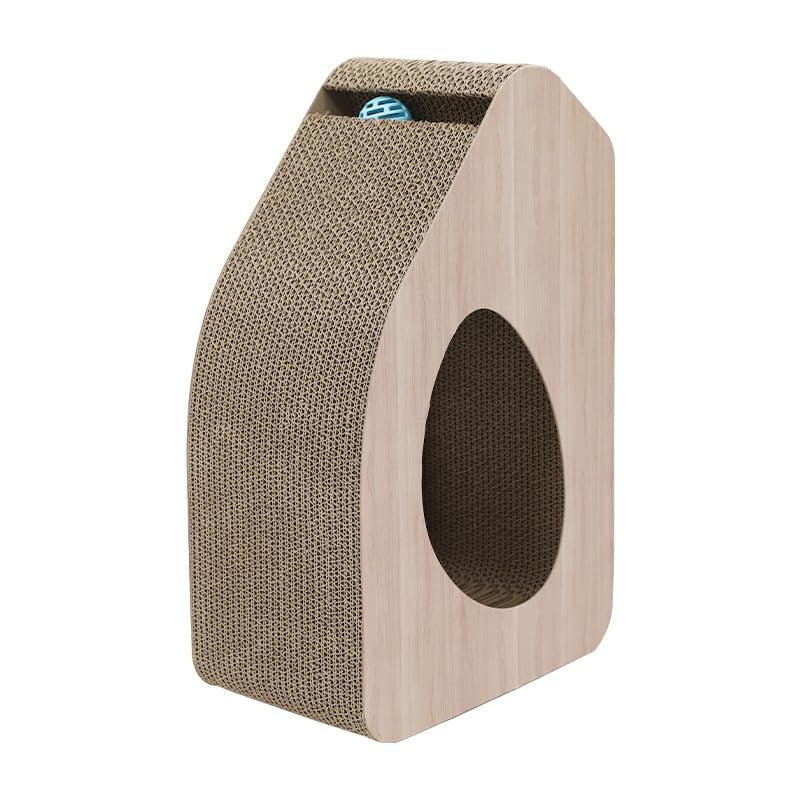 Emily pets Cat Scratcher