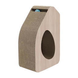Emily pets Cat Scratcher  