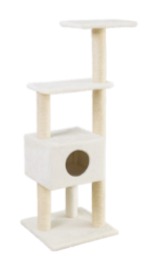 Emily pets Cat Tree  