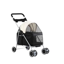  Emily Pets Portable 4 Wheel Dog Stroller for Small Medium Dogs, Lightweight  
