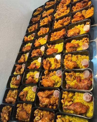PARTY COMBO(50 PEOPLE) FRIED RICE/CHICKEN /PLANTAINS 