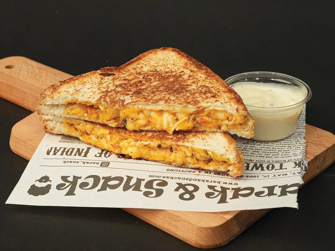 Toasted Chicken Masala Sandwich