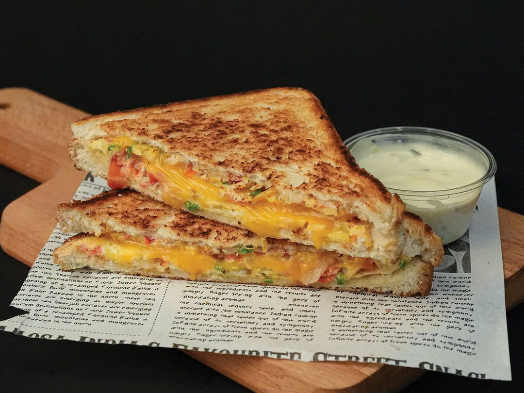 Toasted Egg with cheese sandwich