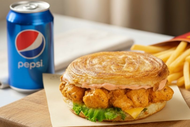 Butter Chicken Paratha Burger