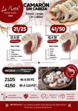 - CAMARON GRANDE ( 21/25) 1 KG (GRANEL)