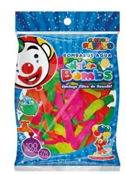 GLOBO #2 WATER BOMBS NEON PAYASO BSA C/100 PZS_0