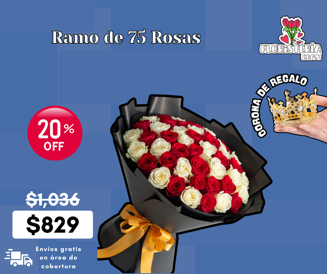 Ramo de 75 Rosas