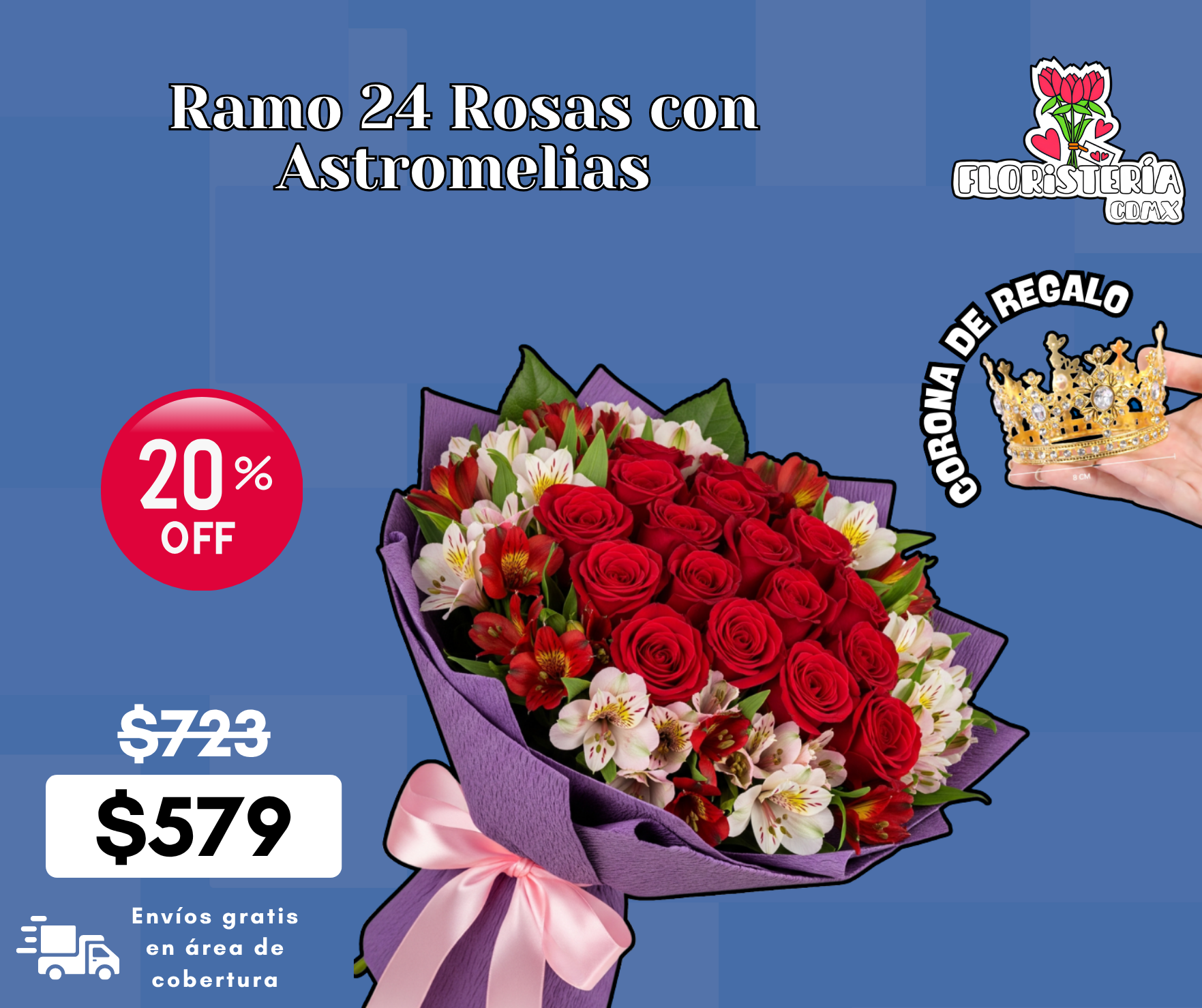 Ramo 24 Rosas con Astromelias_0