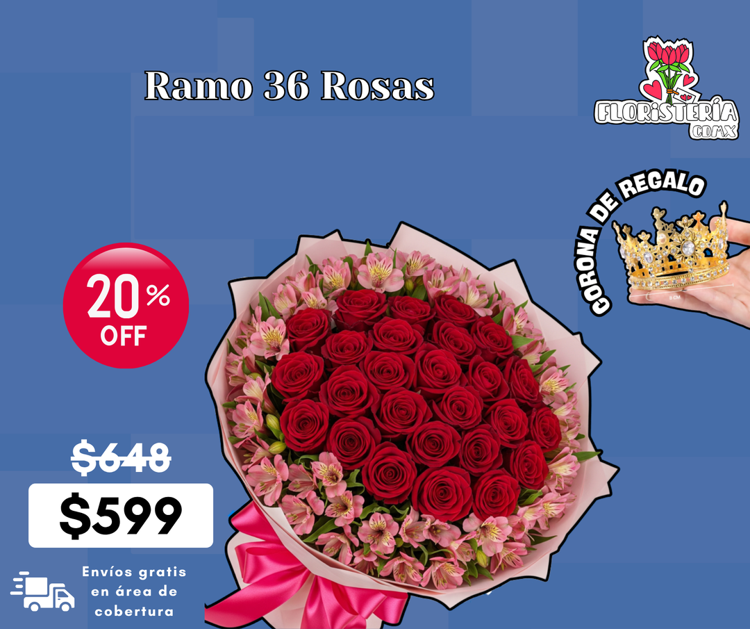 Ramo 36 Rosas