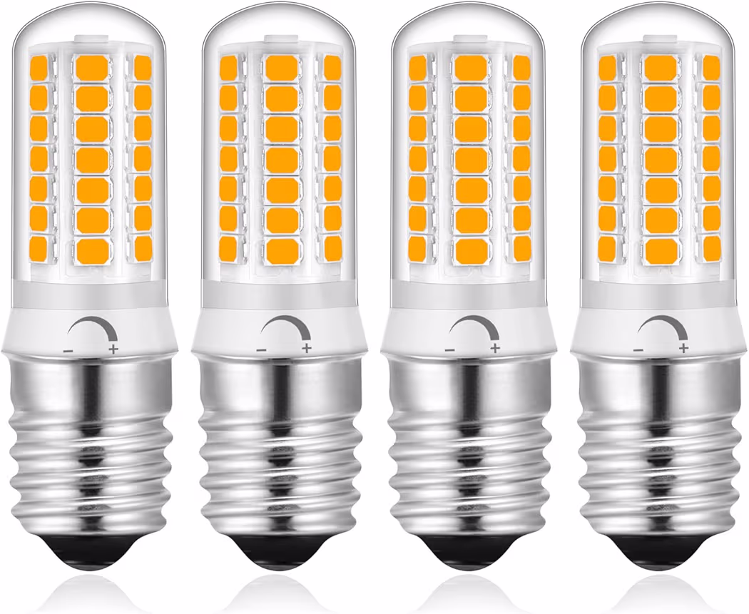 Dimmable E17 LED Appliance Bulbs (4-Pack) – 4W (40W Equivalent), Warm White 3000K, Energy Saving Stove/Microwave Light_0
