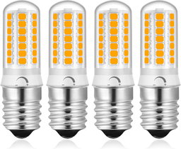 Dimmable E17 LED Appliance Bulbs (4-Pack) – 4W (40W Equivalent), Warm White 3000K, Energy Saving Stove/Microwave Light