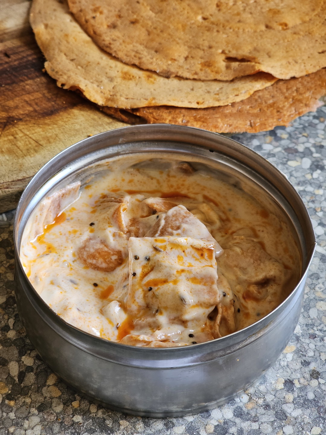 Besan Cheela Raita (Gram flour Crepe Raita)