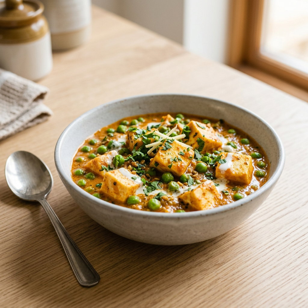 Matar Paneer (Peas and paneer curry.)_0