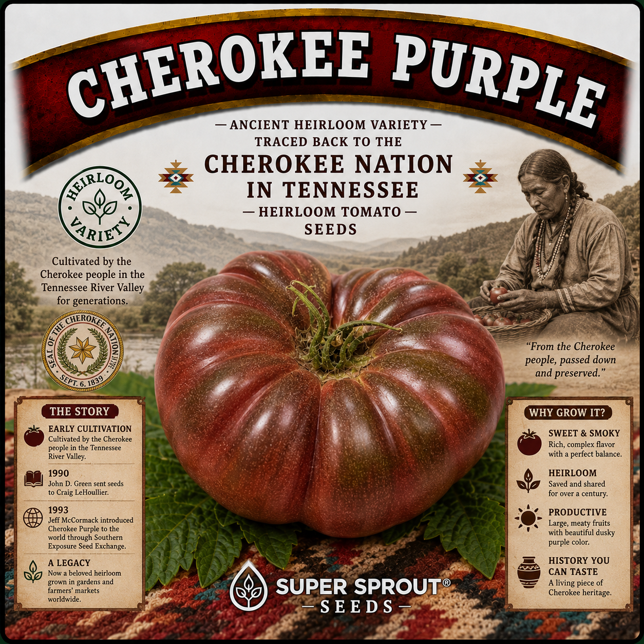 🍅CHEROKEE PURPLE🍅 x 10 seeds_1