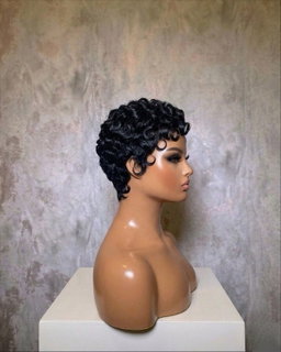 Wig pixie curly 6 pouces 