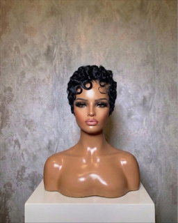 Wig pixie curly 6 pouces 