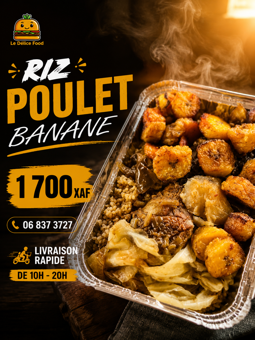 Riz poulet + banane_0