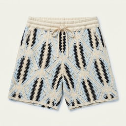 Triangles Knit Short - Blue 