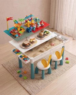 MULTI-FUNCTION CHILDREN'S TABLE SET 4 IN 1 
