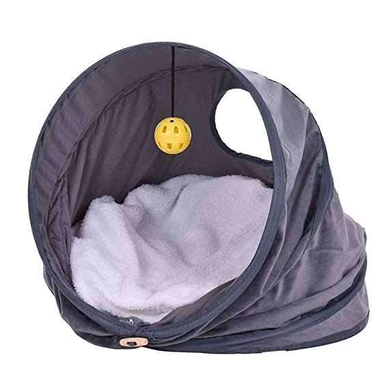 CAT CAVE BED SMALL GREY  