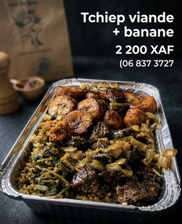 tchiep viande banane