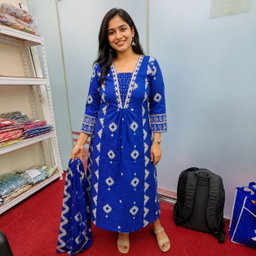 Royal Blue cotton Suit