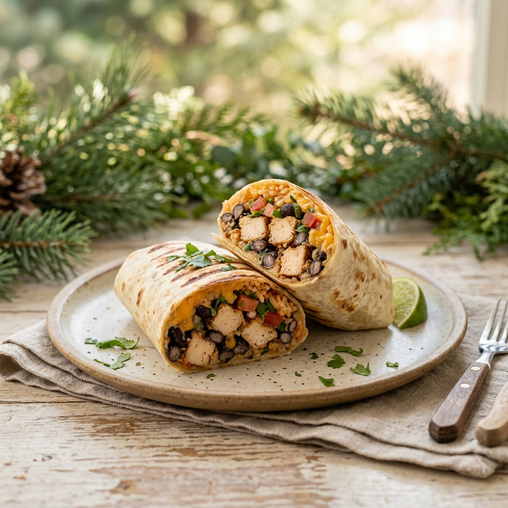 Chicken Beans Cheese Burrito