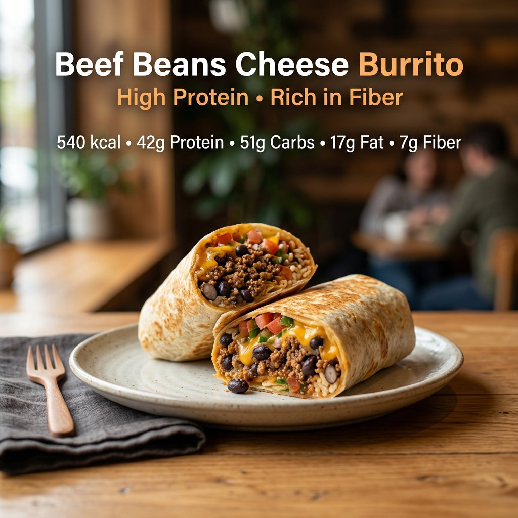 Beef Beans Cheese Burrito