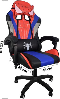 Cadeira Gamer Ergonômica Ajustável Nian Homem-Aranha para Crianças (120 kg) - Reclinável