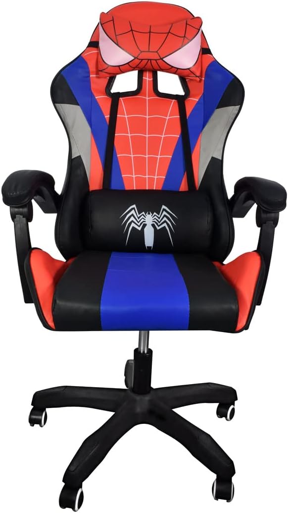 Cadeira Gamer Ergonômica Ajustável Nian Homem-Aranha para Crianças (120 kg) - Reclinável